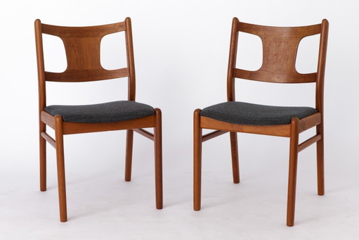 Dos sillas danesas vintage de estilo moderno de mediados de siglo, década de 1960