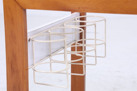 Image 1 of Chariot de service vintage des années 60 | Mid Century table table de téléphone table d'appoint rétro #07-35