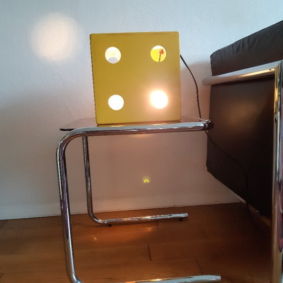 Image 1 of Lampada a dadi in legno vintage, fatta a mano, pezzo unico, anni '60