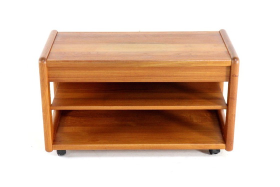 Image 1 of Chariot pour meuble audio 'Traeden' vintage danois en teck massif