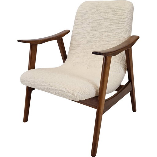 Poltrona vintage in teak di Louis van Teeffelen, Paesi Bassi 1960