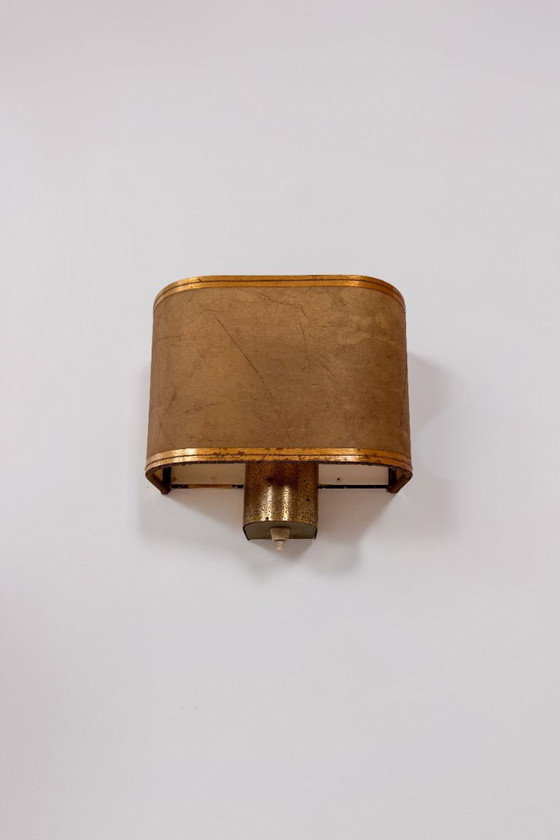 Vintage patinated brass Wall light, France, 1960, Gold, Design (photo 2 of 5)