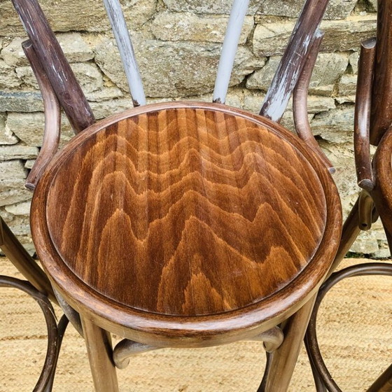 Set of 4 Vintage Bistro High Chairs – Dining chairs, Wood (photo 14 of 33)
