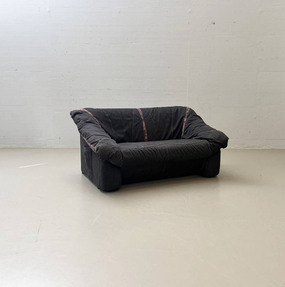 Image 1 of Postmodern denim lounge sofa Galapagos Giant Turtle, 1980s