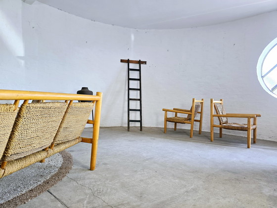 Image 1 of Boho Vintage Mid Century Sofa Set Stoelenset Zitgroep Jaren 60 70 Suite Banken