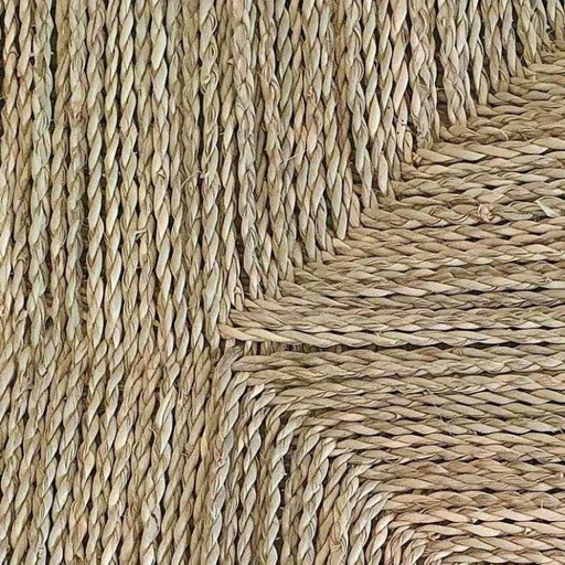 Panca marocchina intrecciata a mano – Stile rustico boho, palma naturale 100x40 cm