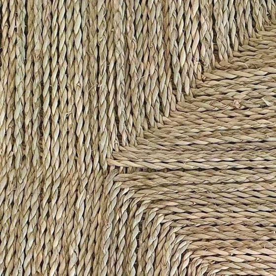 Image 1 of Panca marocchina intrecciata a mano – Stile rustico boho, palma naturale 100x40 cm