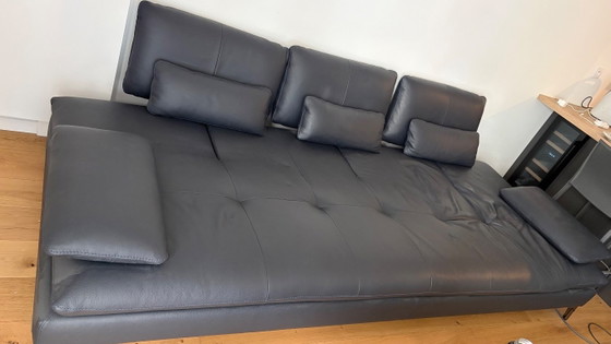 Image 1 of Roche Bobois Scenario 2 blaues Ledersofa – 4-Sitzer – neuwertig