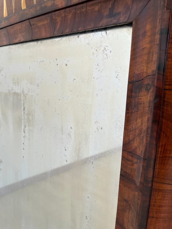 Image 1 of Cassettone - Noce - Comò con specchiera