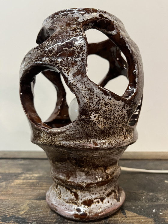 Image 1 of Vintage Brutalist Fat Lava Tafellamp