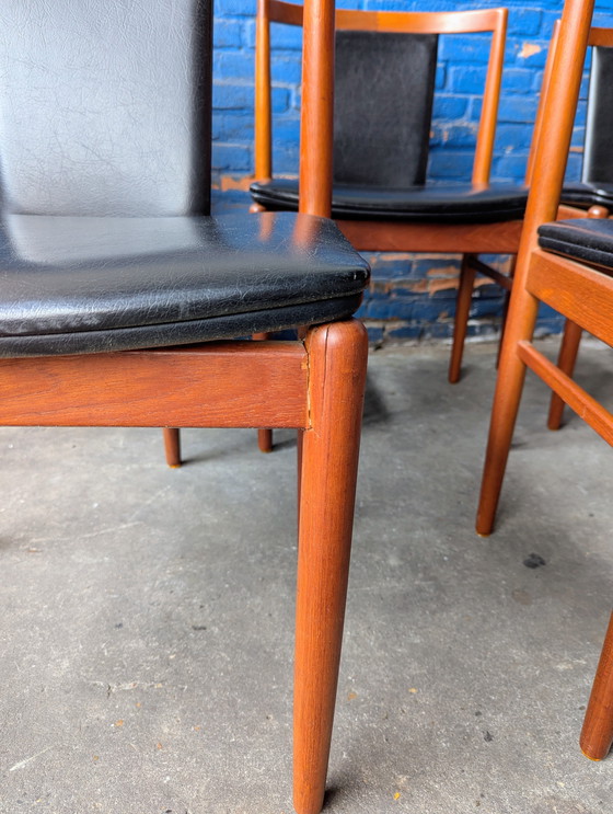 Image 1 of 5x sedie da pranzo danesi vintage in teak - Findahls møbelfabrik