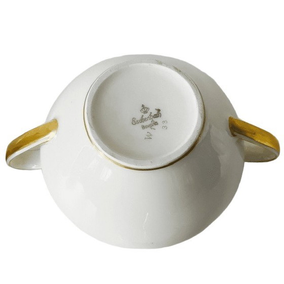 Image 1 of Eschenbach Bavarian cream set porcelain cream white gold 1940's