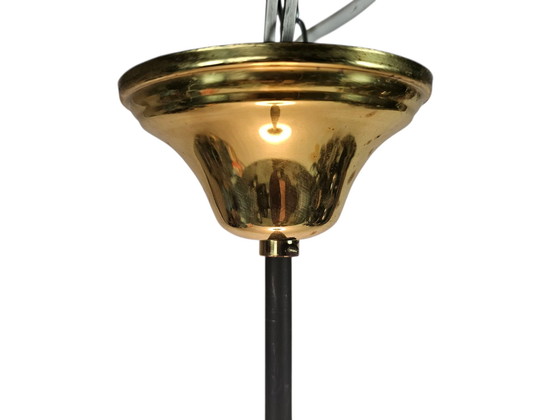 Image 1 of Giso Gispen - hanglamp  - opaalglas - messing - 3e kwart 20e eeuw 