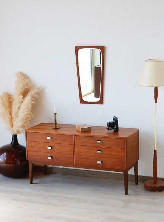 Image 1 of Vintage ladekast van teak en zebrano: elegantie uit de jaren 60