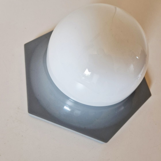 Image 1 of Massive Jaren 70 Hexagram Vintage plafonniere wandlamp