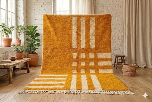 Authentiek traditioneel Berberkleed van natuurlijke wol, 150/250 cm
