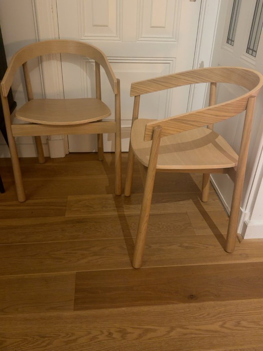 2x Homerun Dining chairs Fest in natural oak
