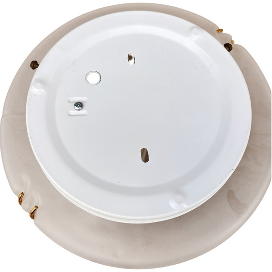 Image 1 of Hollywood Regency Metall-Lux-Glas-Deckenleuchte Italien 1980er Jahre