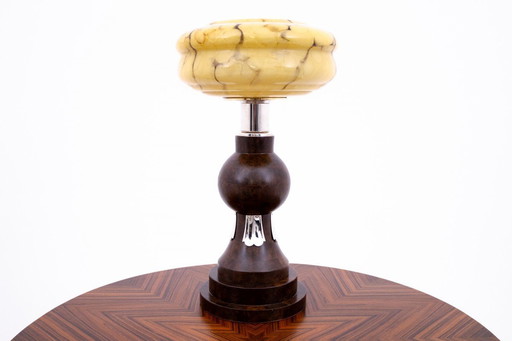 Lampe de table art déco, années 1950, Pologne.