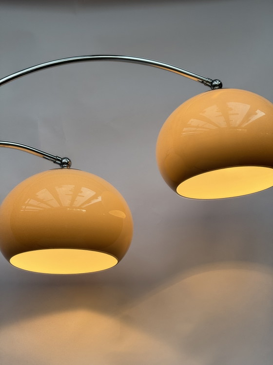 Lampada da terra vintage Dijkstra a doppio arco a forma di fungo – Anni '70, era spaziale – Dijkstra Lampen (photo 8 of 8)