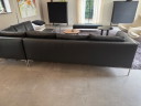 Divano angolare Charles di B&B Italia – Pelle Alfa nera – 327 × 230 cm