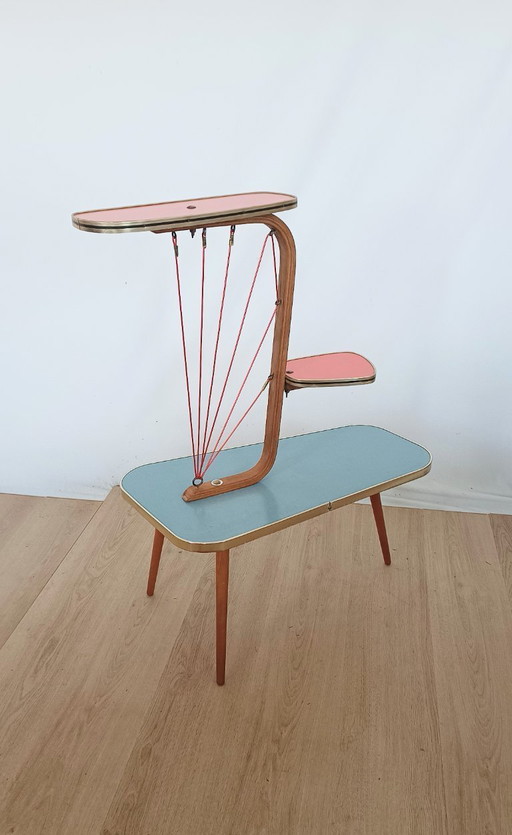 Vintage plantentafel met drie etages
