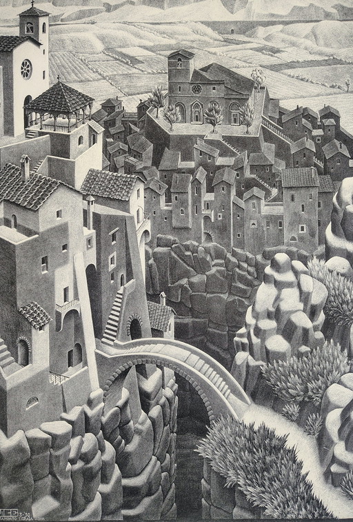 M. C. Escher, The Bridge - Le pont