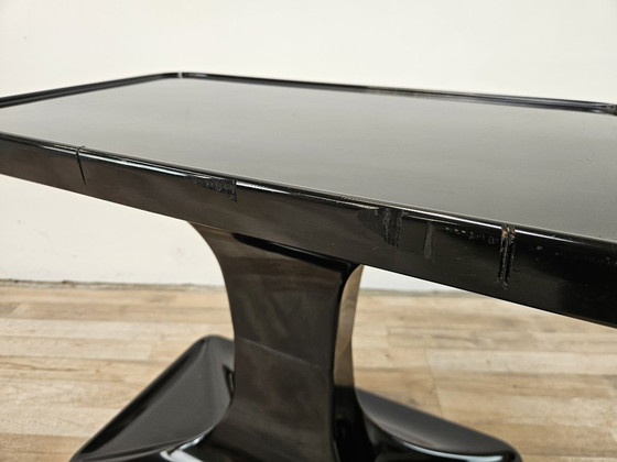 Space Age bijzettafel in zwart plastic met wielen, 1970, Kunststof, Klassiek (foto 6 van 9)