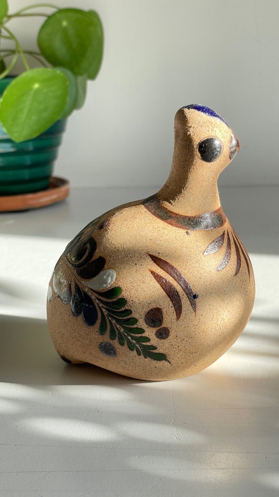 Image 1 of BIRD Handmade stoneware Mexico VINTAGE