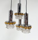 Massive Cascade chandelier with 4 lights, 1970s