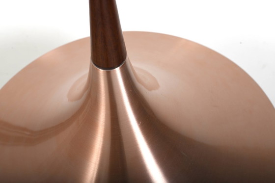 Image 1 of Lampe pendante danoise en forme de trompette en cuivre