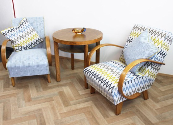 Image 1 of 2x Fauteuils "Color Duo" van Jindrich Halabala