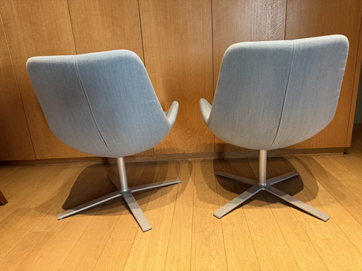 Setje Orangebox AVI-01 Poltrona lounge – Lichtblauw  