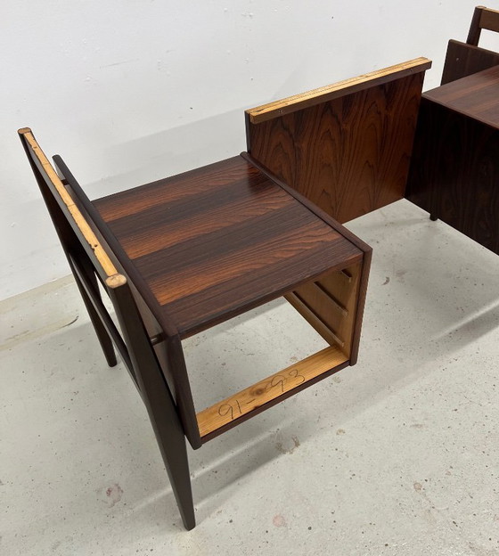 Image 1 of Escritorio "flotante" de palisandro de Gunnar Nielsen para Tibergaard, años 60.