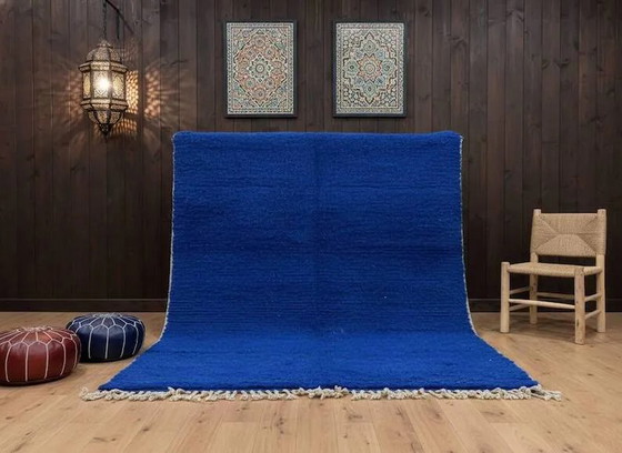 Handgefertigter blauer Berber-Wollteppich 200cmx300cm – Teppiche & Läufer, Wool (photo 2 of 7)