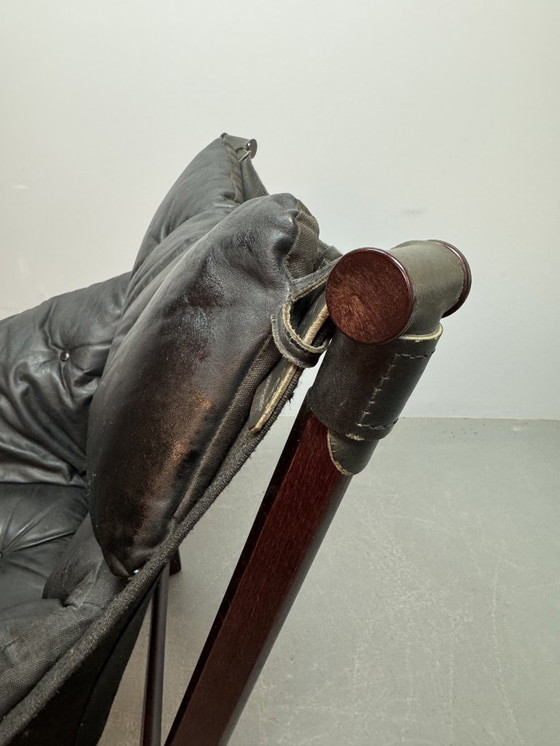 Image 1 of Mid-Century Design „Trega“ Sling Lounge Chairs von Tormod Alnæs für Sørlie Møbler, Norwegen, 1970er Jahre