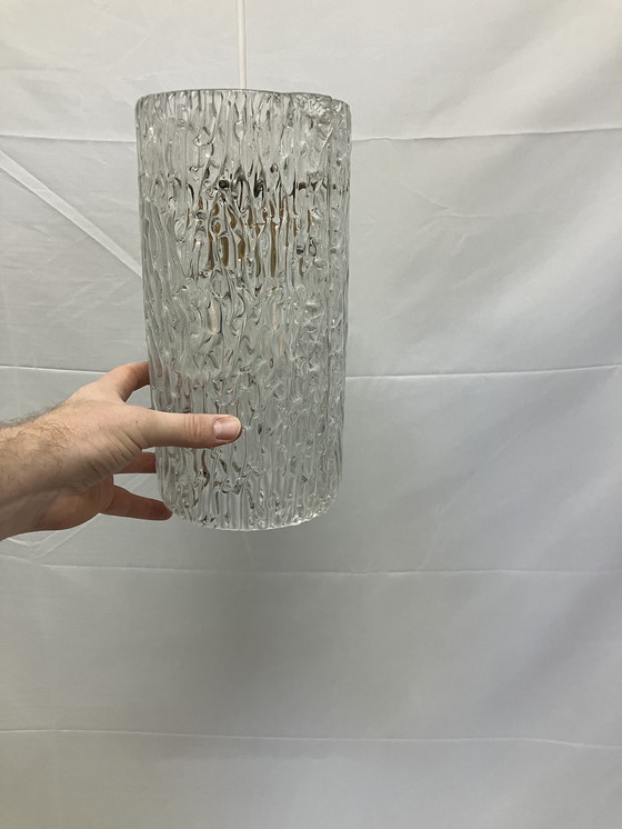 Image 1 of Suspension vintage en verre dépoli Kalmar Franken années 1950/60