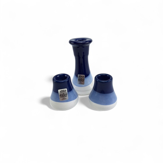 Image 1 of 3 x candelieri in ceramica ASBO Danimarca Stentoj metà secolo anni &#39;50