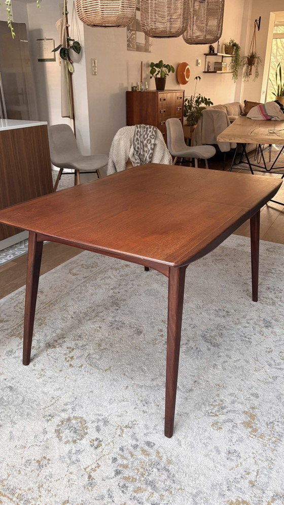 Image 1 of Vintage teak extendable dining table, Louis van Teeffelen