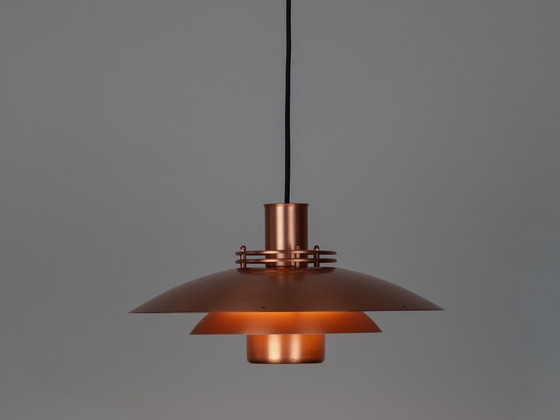 Vintage Copper Pendant Lamp by Form-Light, Danish Mid-Century Modern Lighting, 1960s Scandinavian Design (photo 2 of 11)