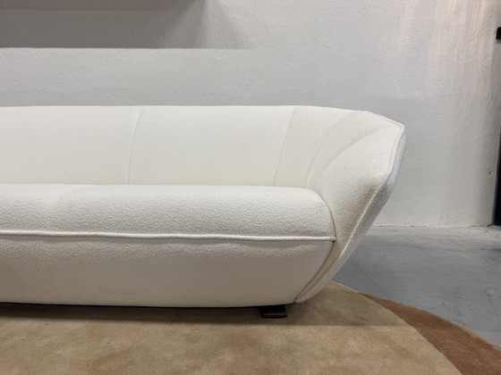 Image 1 of Canapé 3 places Pode Colla avec pouf en tissu Amelia