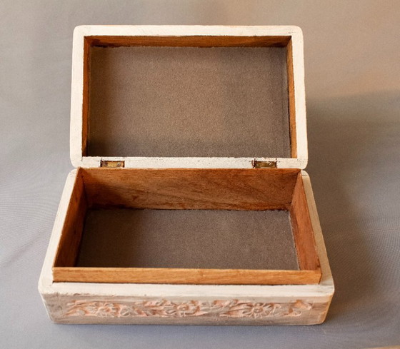 Image 1 of Set of antique carved wooden boxes with ivory inlays. New. Suitable for sewing, jewelry, or other purposes.