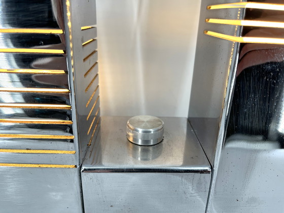 Image 1 of Vintage chrome and plexi table lamp attr. to Gaetano Missaglia, 1970s