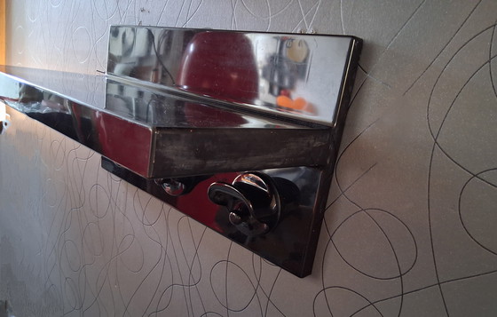 Image 1 of Raro appendiabiti Kartell anni '70, 3 pomelli, appendiabiti a parete con mensola Olaf von Bohr & Marcello Siard