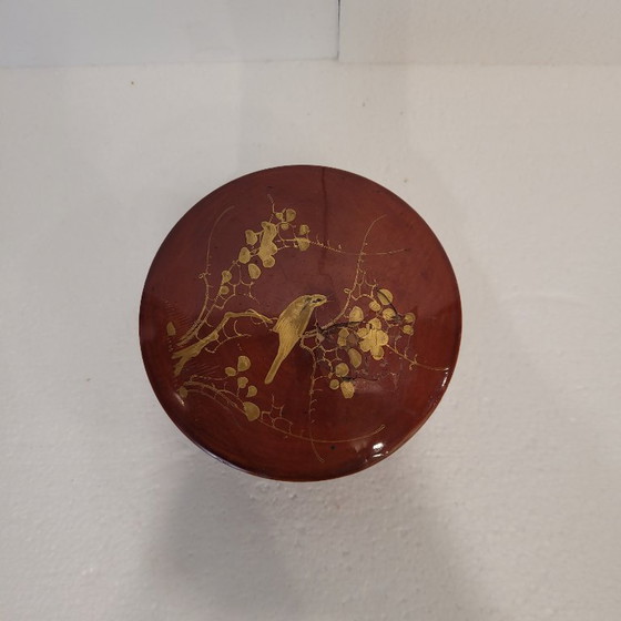 Image 1 of (10) Piatti con scatola, lacca urushi-e, periodo Showa, XX secolo - Giappone