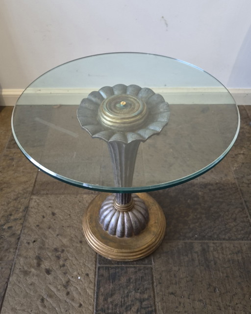 Prachtig Italiaans Bijzettafel – Wood, Glass