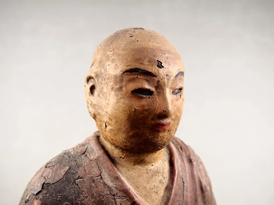 Antique Kobo Daishi Statue in Zushi Shrine – Japan Edo Period Buddha – Sculpture, Wood (photo 3 of 40)