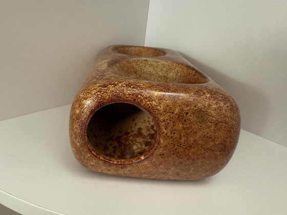 Image 1 of Jarrón de cerámica italiano icónico de mediados de siglo Bertoncello con agujeros