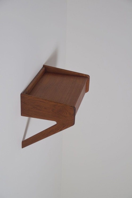 Zwevend Nachtkastje Door Sigfred Omann Voor Ølholm Møbelfabrik, Jaren '60 – Wood (photo 6 of 11)