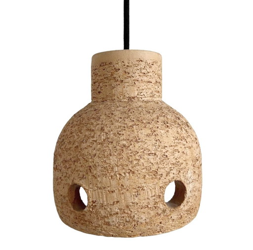 Vintage pendant lamp ceramic 70s concrete look